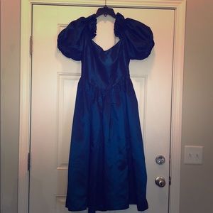 Prom Dress - 80s Style - iridescent Blue